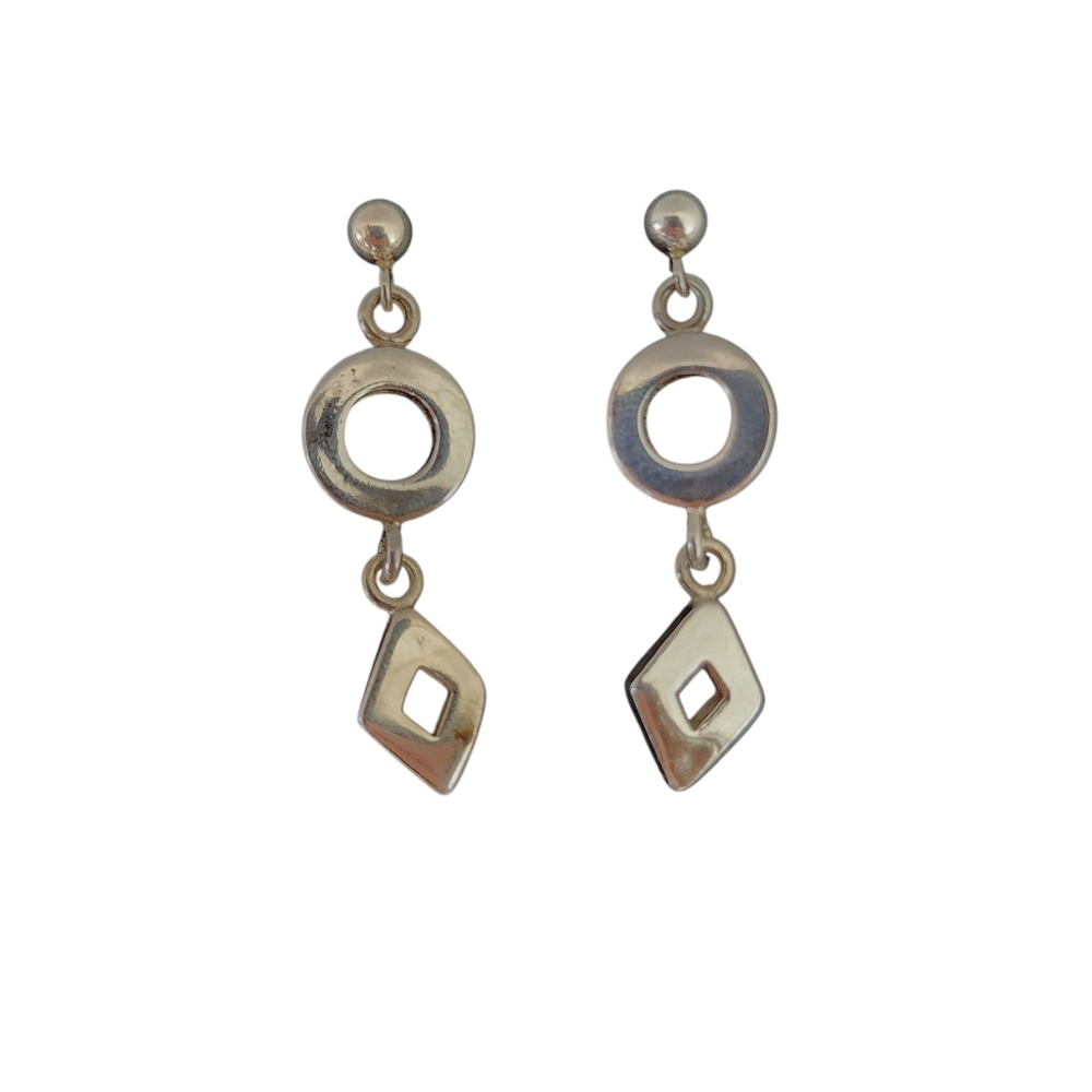 Silver Earrings Dangle 925 Sterling Silver Post Back